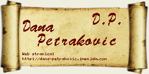 Dana Petraković vizit kartica